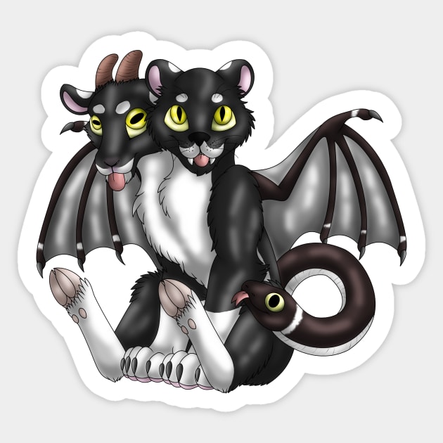 Chimera Cubs: Tuxedo Bicolor Sticker by spyroid101